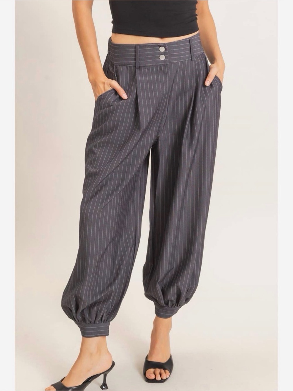 Pinstripe Trousers